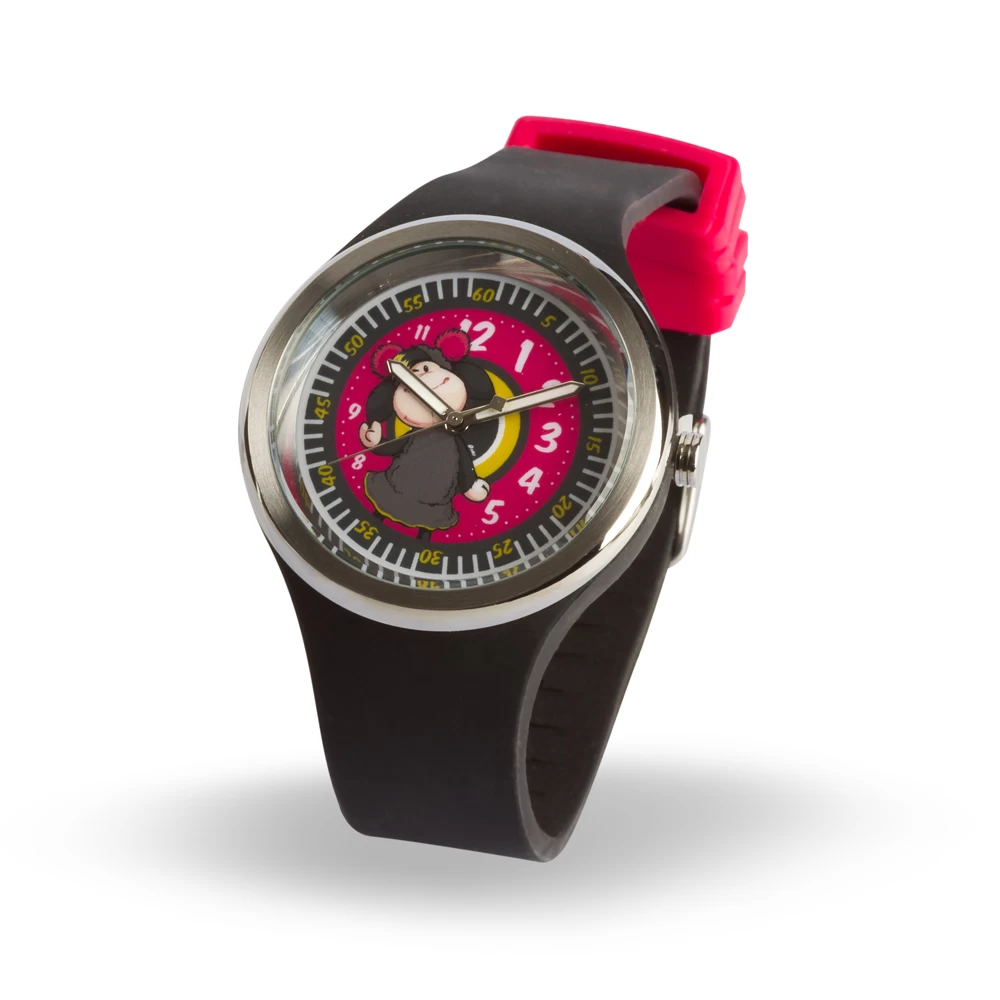 Nici 17074 Armbanduhr Jolly Mäh Schaf Jolly Yuna Pink Schwarz Geschenkverpackung 3 Nici 17074 Armbanduhr Jolly Mäh Schaf Jolly Yuna Pink Schwarz Geschenkverpackung