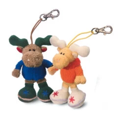 Nici 23907 Anhänger Mit Karabiner Plüsch 12cm Elch Rosa - Orange -Boutique-Laden für Plüschtiere 23906 1