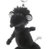 Nici 28993 Schlüsselanhänger Schwarze Ratte Rock Star Baby 10cm Plüsch
