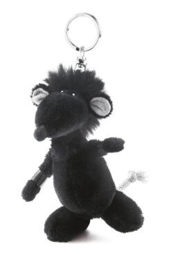 Nici 28993 Schlüsselanhänger Schwarze Ratte Rock Star Baby 10cm Plüsch