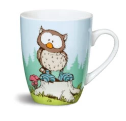 Nici 35923 Porzellan-Tasse Eule Oscar Forest Friends Kaffeetasse Teetasse