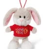 Nici 40182 Hase Mit T-Shirt "Love You" Anhänger Mit Loop 15cm Plüsch Love