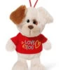 Nici 40183 Hund Mit T-Shirt "Love You" Anhänger Mit Loop 15cm Plüsch Love -Boutique-Laden für Plüschtiere 40183 1437x2048