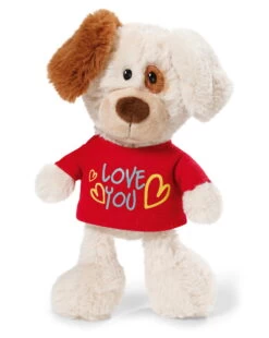 Nici 40185 Hund Mit T-Shirt "Love You" 20cm Plüsch Kuscheltier Schlenker Love