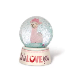 Nici 42707 Schüttelkugel Schneekugel La-La-Lama-Love Lama Rosa 6,5cm