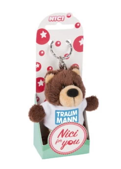 Nici 44726 Schlüsselanhänger Bär Mit T-Shirt Ca 10cm - Traummann -Boutique-Laden für Plüschtiere 44726 02 ZA Frei 1462x2048