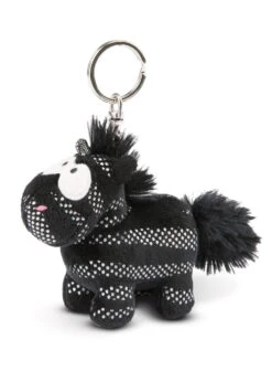Nici 44950 Schlüsselanhänger Schwarz-silbernes Einhorn Starlight Mystery Ca 10cm