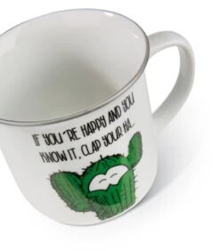 Nici 45023 Porzellantasse Metallic 'If You`re Happy..." Kaffeetasse Teetasse -Boutique-Laden für Plüschtiere 45023 04 ZA 1792x2048