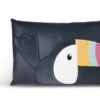 Nici 45169 Kissen Tukan Aus Kunstleder Mit Plüschapplikationen Tropicano Toucan