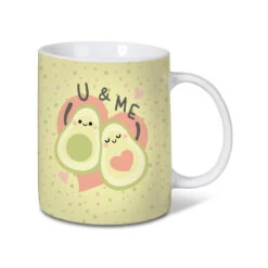 Nici 45871 Porzellantasse Avocado Let´s Avocuddle U & Me Kaffeetasse Teetasse -Boutique-Laden für Plüschtiere 45871
