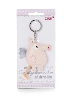 Nici 46050 Schlüsselanhänger Schutzschweinchen Aus Kunstleder 7cm