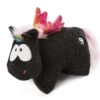 Nici 47382 Kuscheltierkissen Schwarzes Einhorn Rainbow Yin & Yang 40x30cm Plüsch