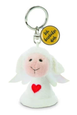 Nici 47520 Schlüsselanhänger Engel Mit Herz Plüsch 7cm Ich Beschütze Dich