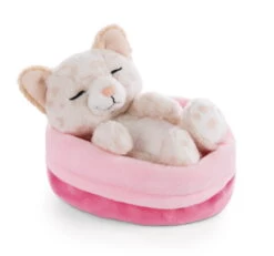 Nici 47892 Sleeping Pets Kittie Schlafende Katze Leopardmuster Im Körbchen 12cm -Boutique-Laden für Plüschtiere 47892 02 ZA Frei vorl 2048x1914