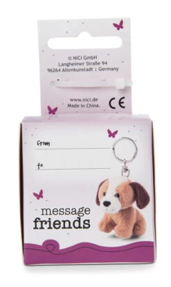 Nici 48138 Schlüsselanhänger Message Friends 6cm - Hund "Schön, Dass Es Dich Gibt!" -Boutique-Laden für Plüschtiere 48138 02 ZA Frei 1224x2048