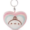 Nici 48221 Schlüsselanhänger Herzförmig Molang Regenbogen 8cm Plüsch Kawaii