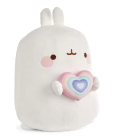 Nici 48227 Molang Mit Regenbogenherz 80cm Stretch-Plüsch Kuscheltier Kawaii