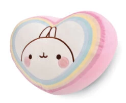Nici 48228 Kissen Herzförmig Molang Regenbogenherz 40x30cm Stretch-Plüsch Kawaii -Boutique-Laden für Plüschtiere 48228 03 ZA Frei