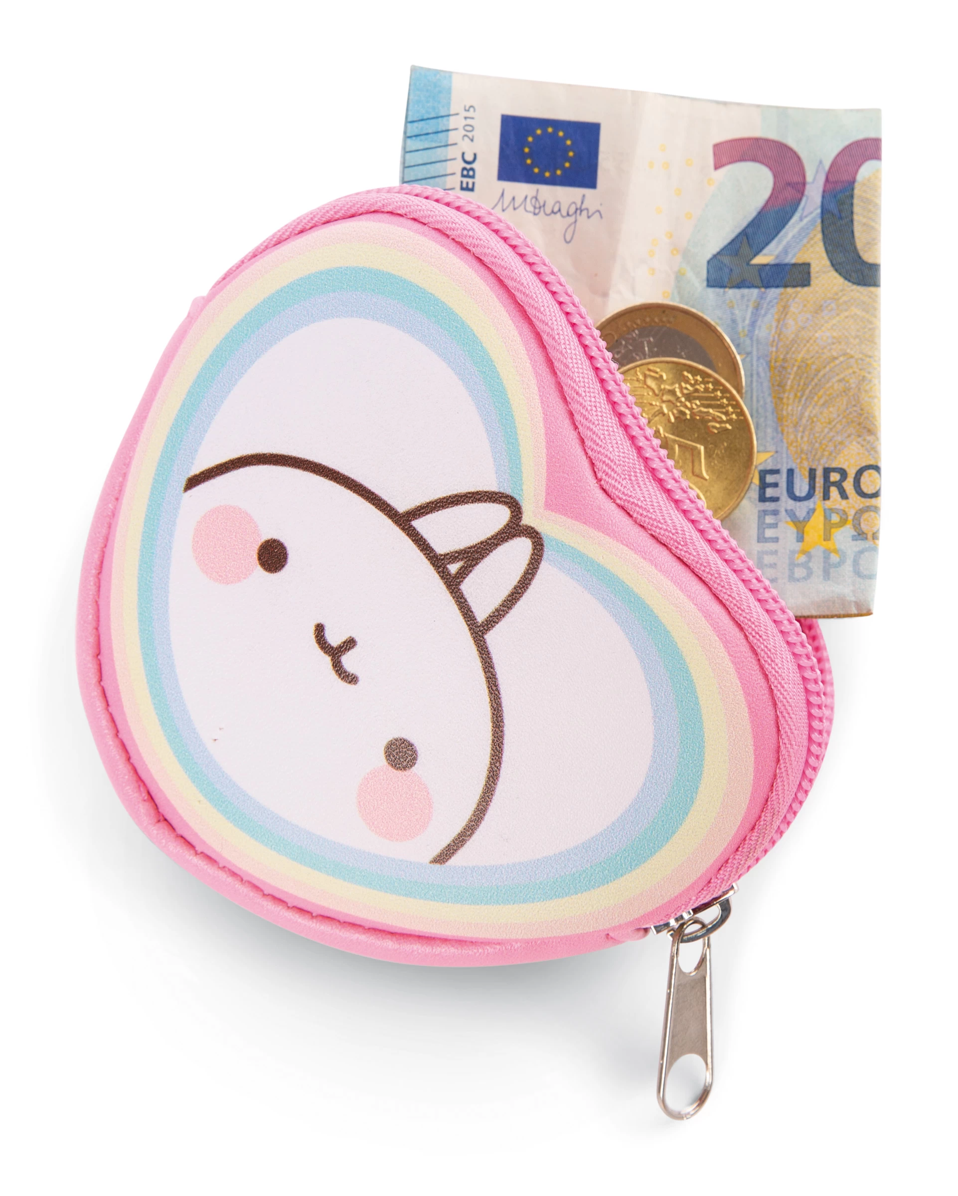 Nici 48232 Münztäschchen Molang Regenbogen Mit Karabiner 10x8x2cm Kawaii 4 Nici 48232 Münztäschchen Molang Regenbogen Mit Karabiner 10x8x2cm Kawaii – Bild 2
