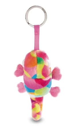 Nici 48963 Schlüsselanhänger Chamäleon Candymon 8cm Spring Summer Pink Gemustert -Boutique-Laden für Plüschtiere 48963 02 ZA Weiss 1122x2048