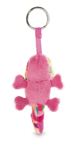 Nici 48963 Schlüsselanhänger Chamäleon Candymon 8cm Spring Summer Pink Gemustert -Boutique-Laden für Plüschtiere 48963 04 ZA Weiss 1040x2048
