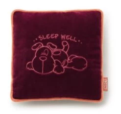 Nici 27589 Kissen Hund Mischling Quadratisch 25x25cm Plüsch Kuschelkissen