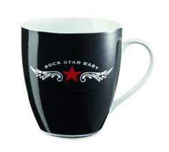 Nici 29020 Tasse Rock Star Baby Schwarz Ca 12cm Porzellan Kaffeetasse Teetasse